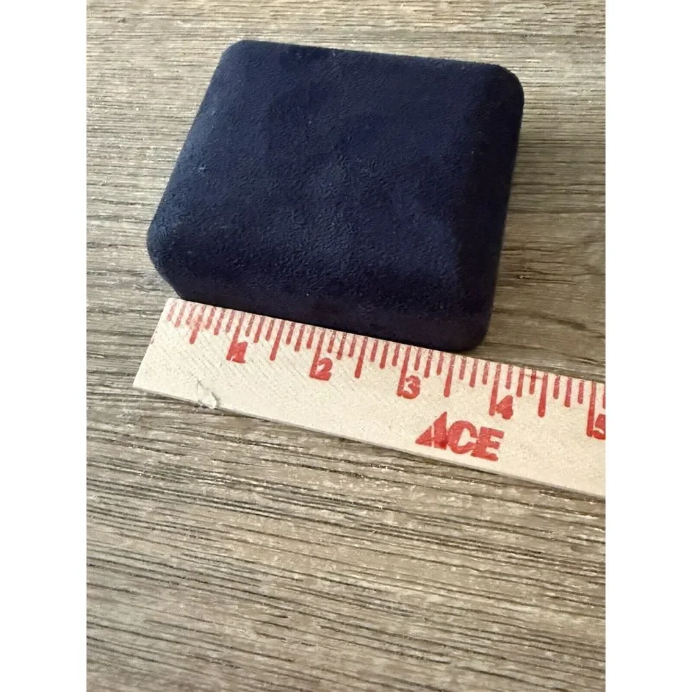 Tiffany Earring Gift Storage‎ Black Suede Leather Box Empty Holder